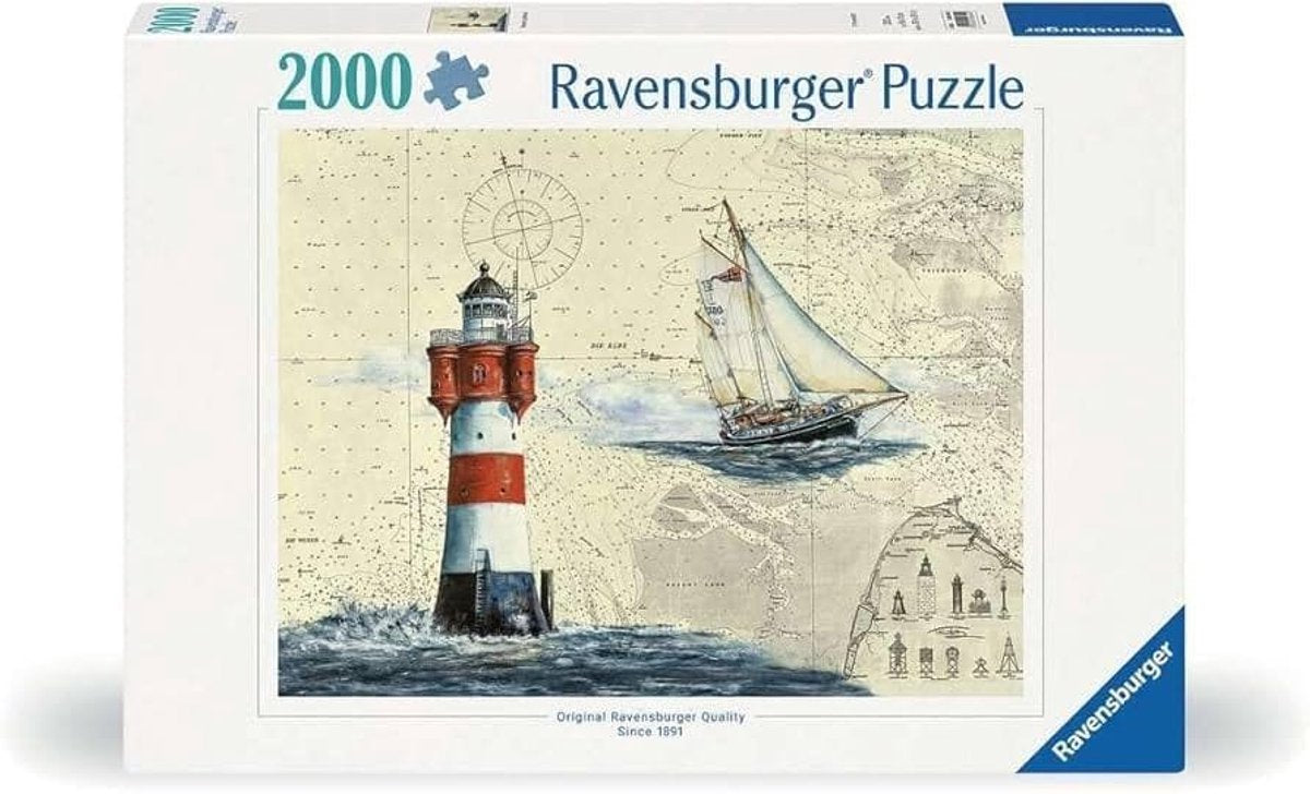 RAVENSBURGER JIGSAW puzzle più romantico Leuchtturm, 2000st.