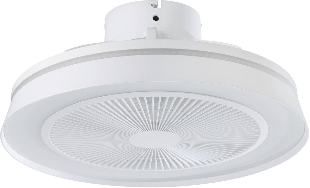 Eglo vallonia plafondventilator met lamp - ø 48 cm - 3 snelheden - instelbaar wit licht - rgb - dimbaar - dc energy saving - wit