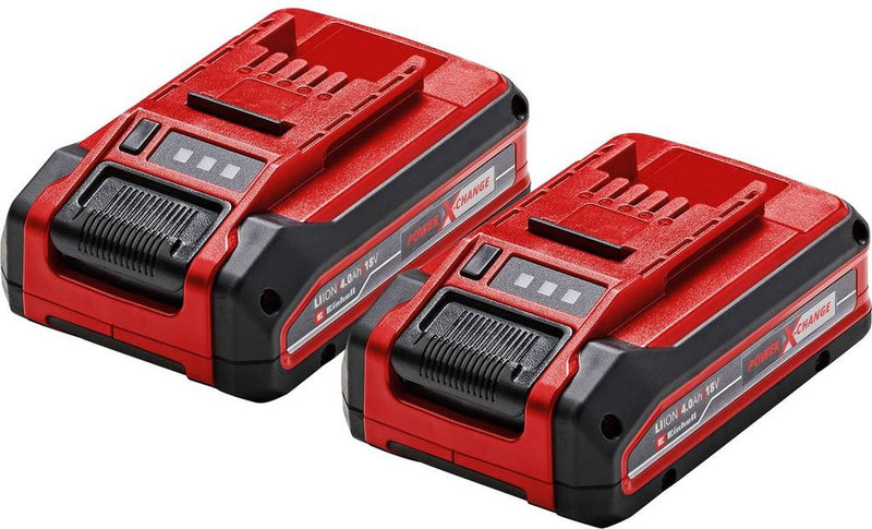 Batería Einhell twinpack 4,0 ah plus - power x-change - ion de litio de 18 v - 2 baterías de 4,0 ah - máx. potencia: 900 w - sistema de gestión activa de la batería