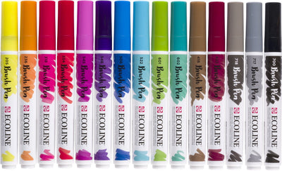 Ecoline brush pen set | 15 colors