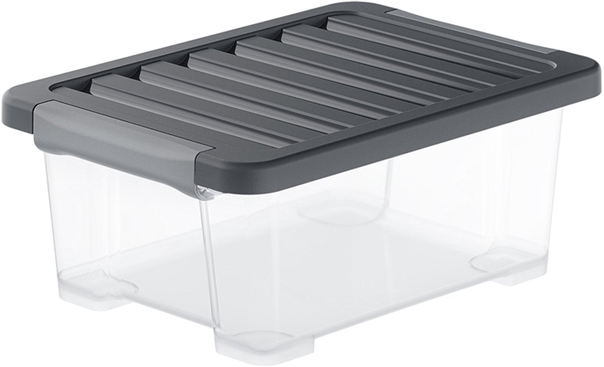 Caja de almacenamiento Rotho core plus - juego de 4 - apilable - 11 litros