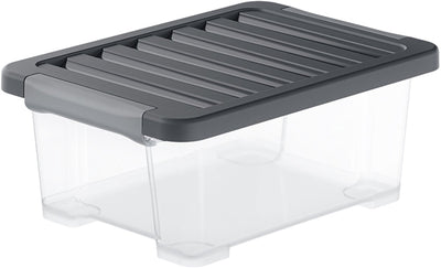 Caja de almacenamiento Rotho core plus - juego de 4 - apilable - 11 litros