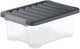 Caja de almacenamiento Rotho core plus - juego de 4 - apilable - 11 litros