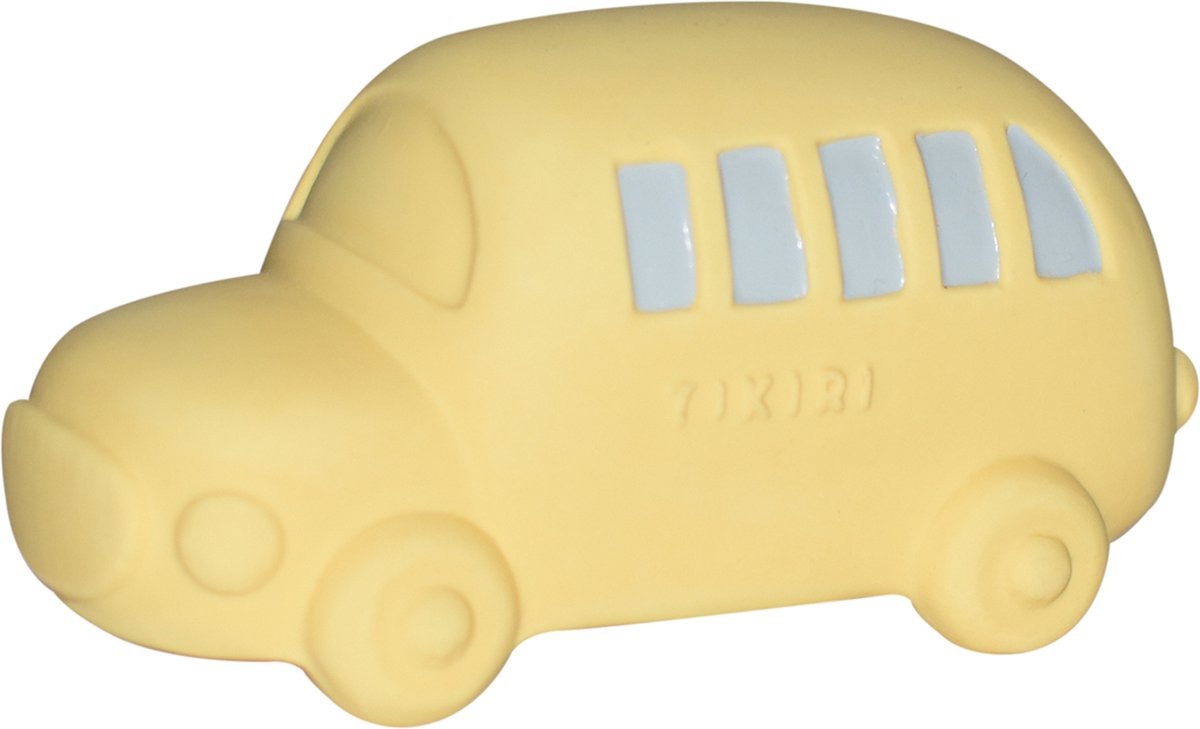 Tikiri vroom vroom friends - bus - natuurlijk rubber - met belletje - 0 jaar