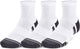Under armour ua performance tech 3pk qtr-wht calcetines deportivos unisex - blanco - gris azabache