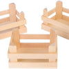 Casse di legno a piede piccoli piccoli 10x8x5,5 cm, set di 3