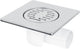 Differnz basic shower drain - shower drain with side outlet - chrome matt - 15 x 15 cm