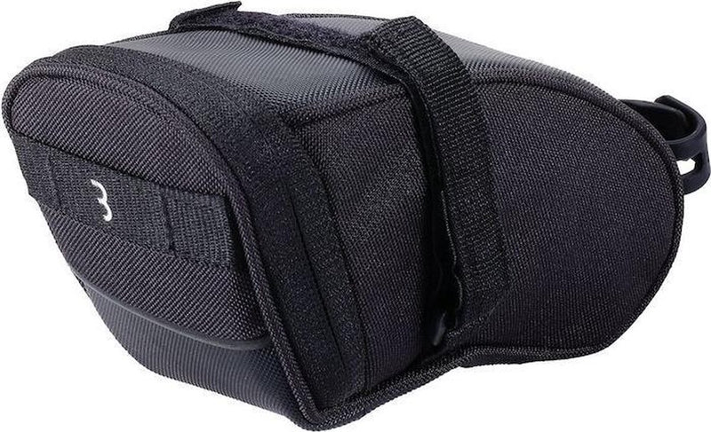 Bolsa de sillín de ciclismo bbb, paquete de velocidad para bicicleta de carreras, bicicleta de ciudad y bicicleta de montaña - alforja para bicicleta bolsa de sillín impermeable - negro - talla l 0,69 litros - bsb-33l