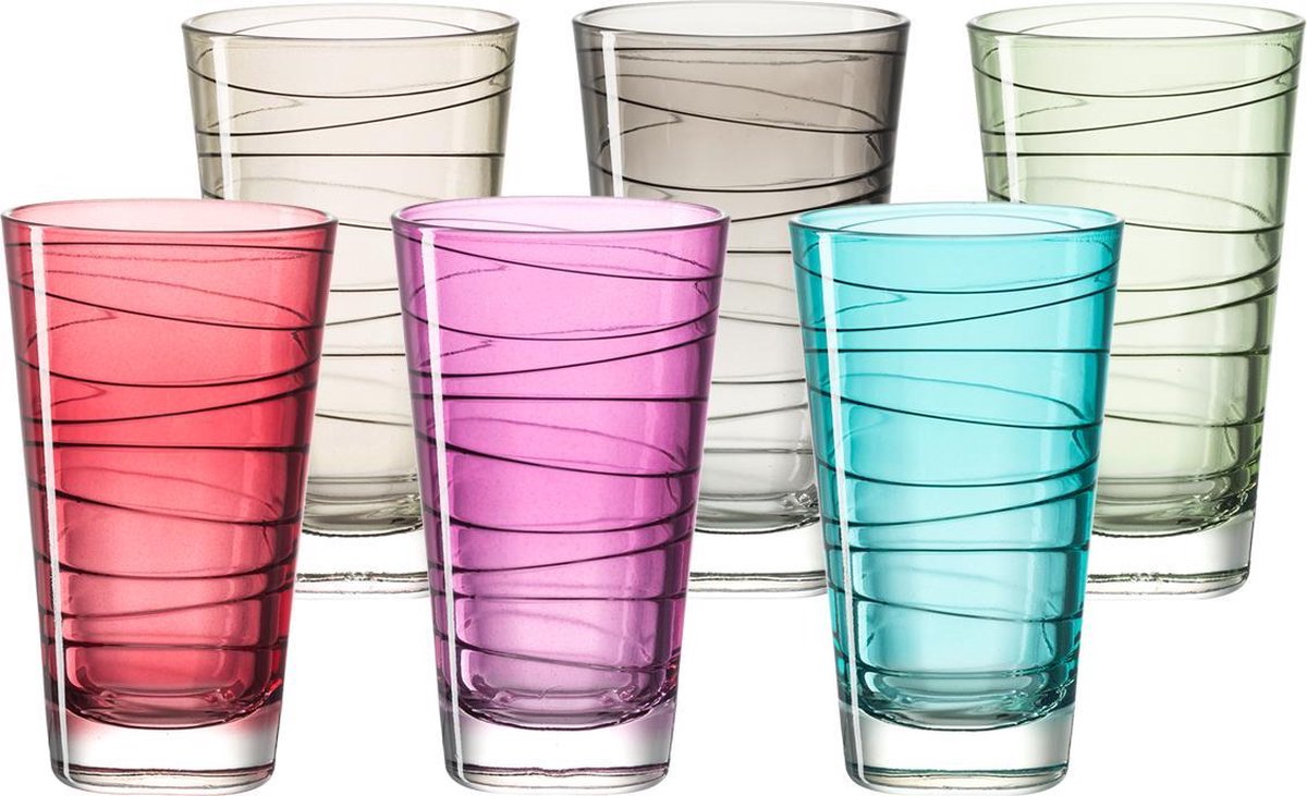 Leonardo vario ldglas assorti 280 ml - set 6