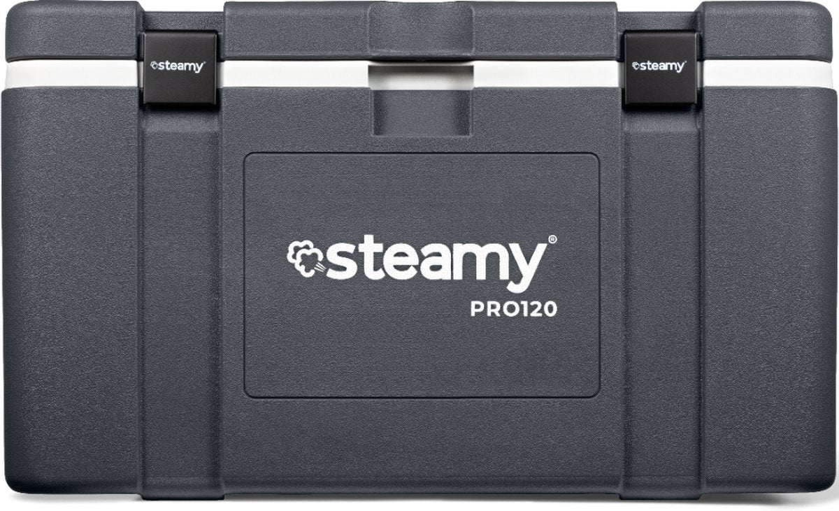 Steamy pro 120 - grote koelbox - extra goed geïsoleerd - 120 liter - grijs