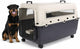 Flamingo travel crate dog - car crate - transport box dog - fomad dark gray xxl (70x100x69.5 cm) - plastic - with metal door safety lock - including food and drink pot wheels -