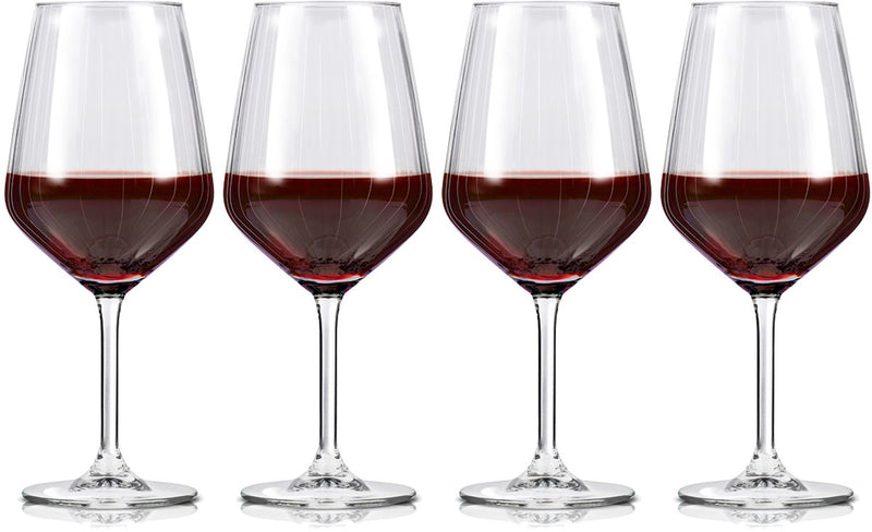Copas de vino Alpina vino tinto - 4 piezas copas de vino tinto - copa de vino 50cl - juego de copas de vino - juego de copas para la cena - copas de vino - copa transparente