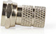 Nedis f-connector - straight - male - nickel-plated - 75 ohm - twist-on - cable entry diameter: 5.5 mm - zinc alloy - silver - 5 pieces - box