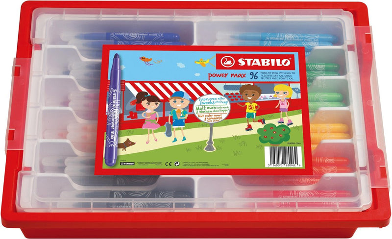 Confezione pennarelli Stabilo power max school - 96 pz.