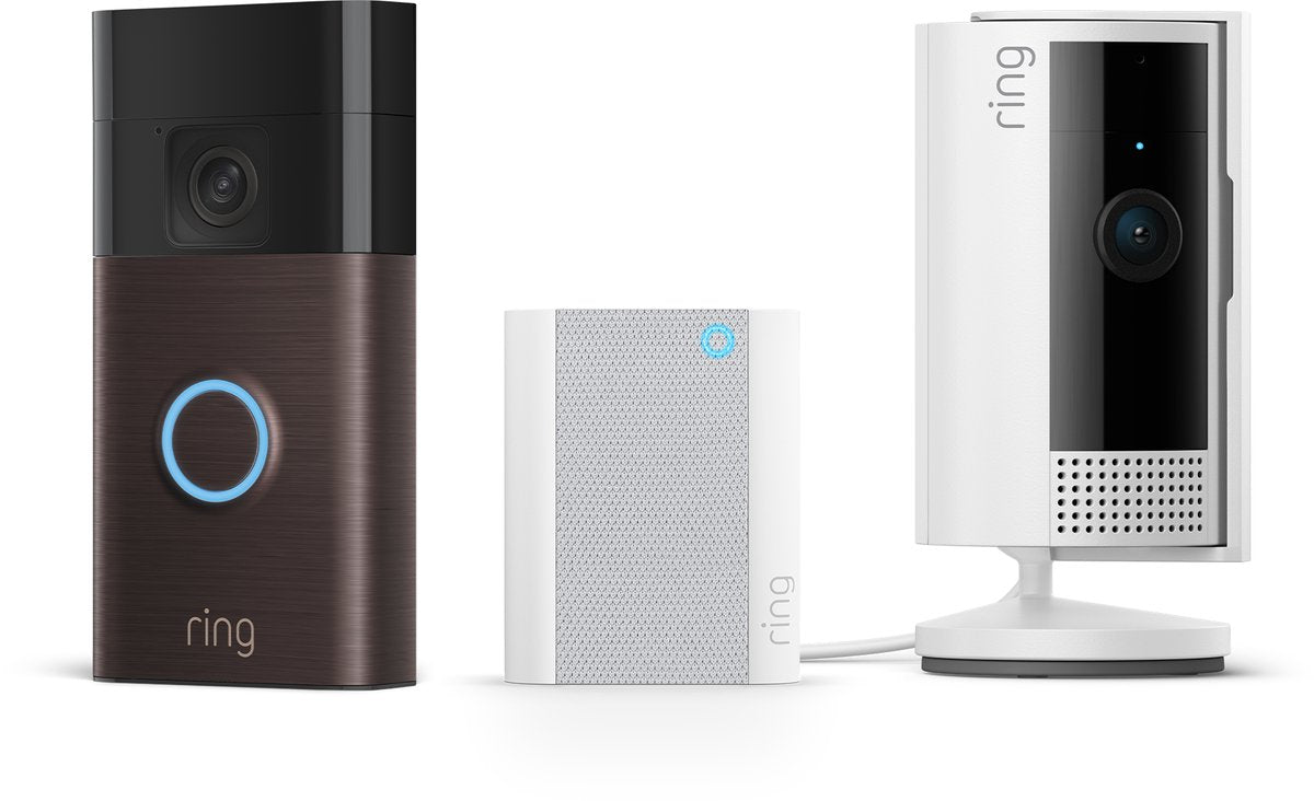 Ring battery video doorbell with chime and indoor camera - bundle
