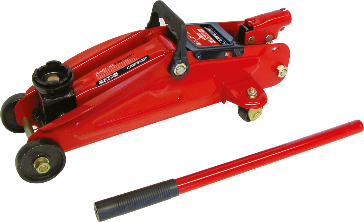 verrijdbare garagekrik 2 ton rood