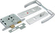 Cerradura para inodoro Starx con herrajes de aluminio blanco.