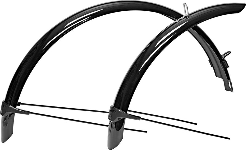 Bbb ciclismo cityguard set parafanghi city bike - 24 pollici - parafango anteriore e parafango posteriore - regolabile - nero - bfd-40