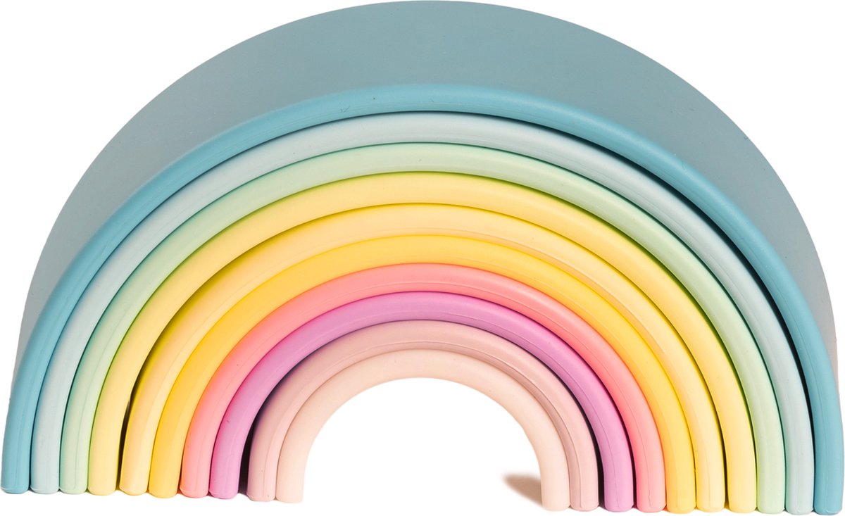 Dëna * set da gioco in silicone set 10 i arcobaleno pastello