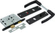 Cerradura para inodoro Starx con herrajes - placa frontal pintada de negro
