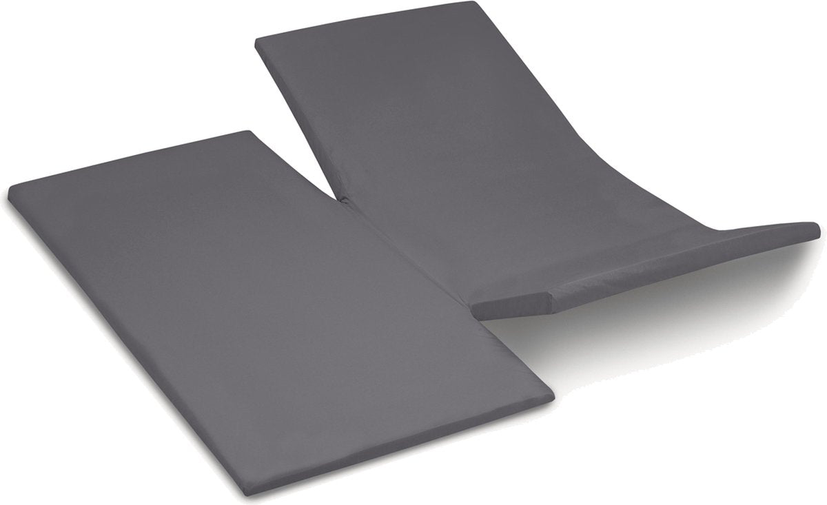 Cinderella weekend fitted sheet - split topper - 2 persons - cotton - 180x200 cm - double split - anthracite