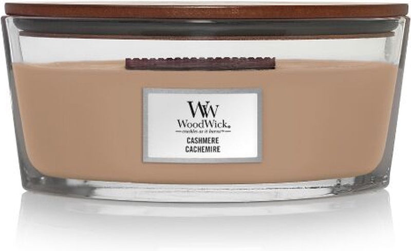 Candela profumata Woodwick Heartwick Flame Ellisse - Cashmere - 50 ore di combustione