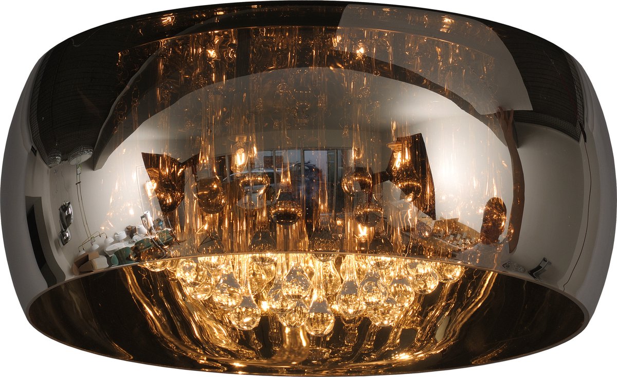 Lucide perla - lampada da soffitto (lampada da soffitto) - ø 50 cm - 6xg9 - cromo