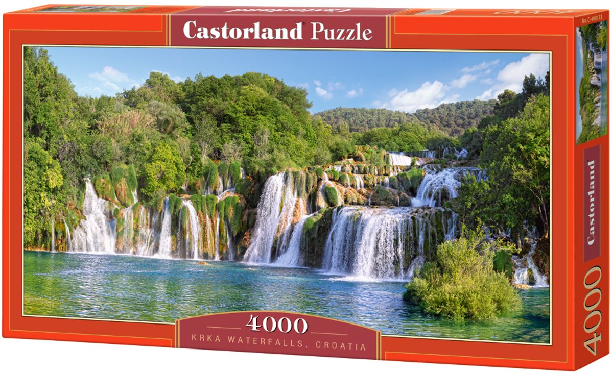Castorland krka waterfalls, croatia – puzzel – 4.000 stukjes – satijnen afwerking – perfecte pasvorm – europese kwaliteit