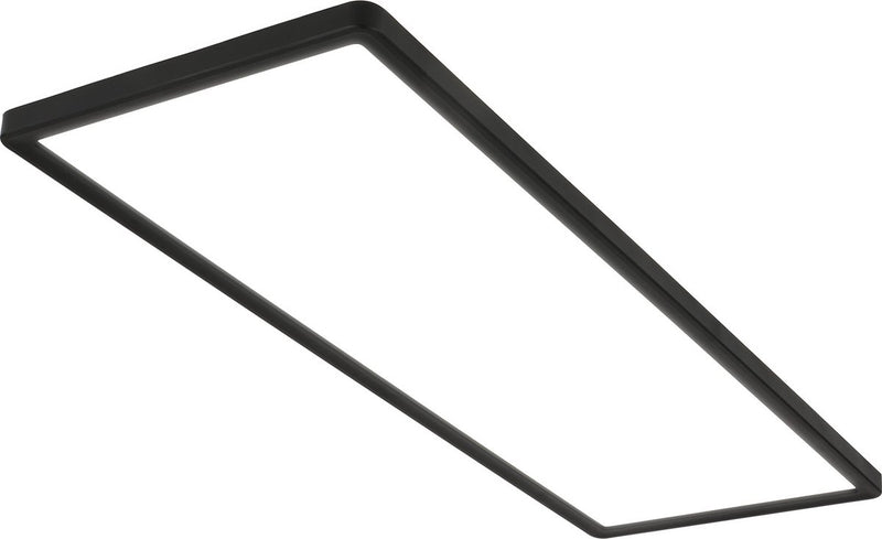 Briloner slim - Plafón LED - Lámpara de techo - Panel ultraplano - Luz blanca neutra 4.000 k - 58x20x3cm (LxAnxAl) - Negro