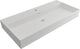 Plieger kansas wastafel - 100x45 cm - met kraangat - matwit