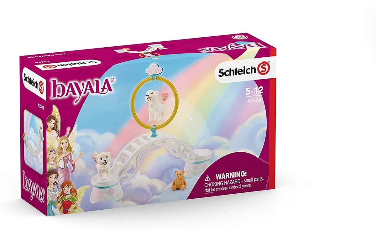 Schleich bayala - addestramento del leoncino alato - set di personaggi da gioco - giocattoli per bambini per ragazzi e ragazze - da 5 a 12 anni - 42524