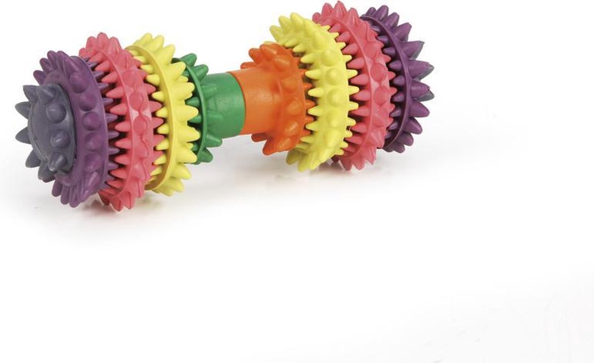Beeztees manubri per cure dentistiche - giocattolo per cani - gomma - 14x6x6 cm