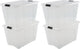 Caja de almacenamiento Iris topbox - 60 l - plástico - negro transparente - juego de 4