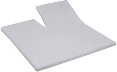 Cinderella - weekend - topper fitted sheet with split - 180x200 cm - up to 15 cm mattress height - 100% cotton - light gray
