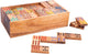 Engelhart domino 12 – gioco del domino in legno – classico gioco da tavolo – gioco di pensiero strategico – da 2 a 8 giocatori – legno di acacia –