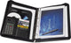 Genie exclusieve a4 schrijfmap met rits rekenmachine en ringmap