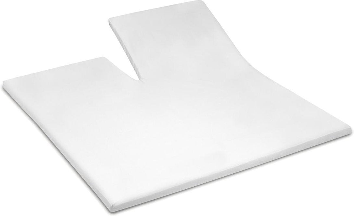 Cinderella - weekend - topper hoeslaken met split - 180x210 cm - tot 15 cm matrashoogte - 100% katoen - wit