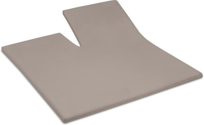 Cinderella - weekend - topper fitted sheet with split - 180x200 cm - up to 15 cm mattress height - 100% cotton - taupe