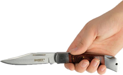 Homey's homey's profjob k3 pocket knife – 19 cm – pakka wood