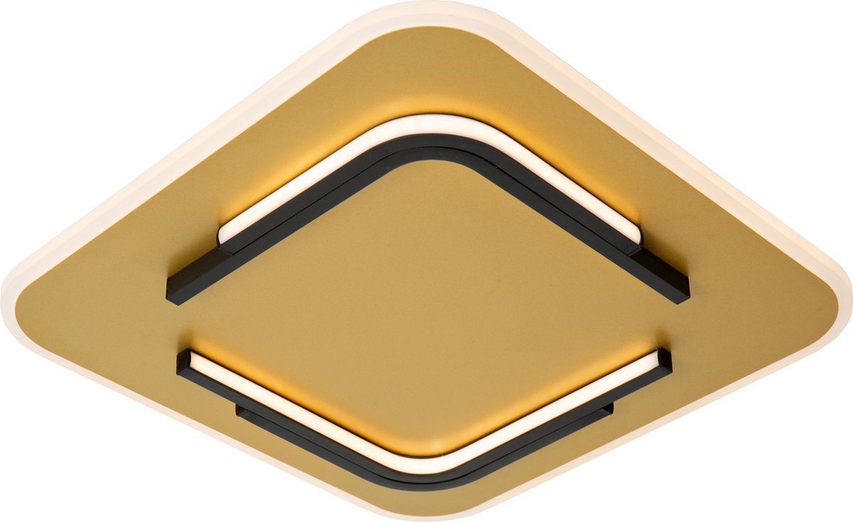 Lucide andreas - lampada da soffitto (plafoniera) - led - 1x30w 2700k - ottone oro opaco