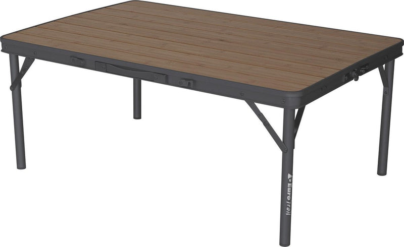 Mesa de camping Eurotrail balazuc - tapa 100% bambú - 90x60x70 33cm