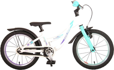Volare Glamour Bicycle para niños - Niñas - 16 pulgadas - Mint White Mint - Prime Collection