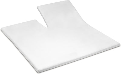 Cinderella - topper - hoeslaken met split - tot 15 cm matrashoogte - double jersey - 200x200 210 cm - wit