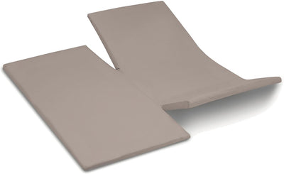Weekend Cenerentola - lenzuolo con angoli topper con doppio spacco (fino a 15 cm) - cotone - 180x200 cm – tortora