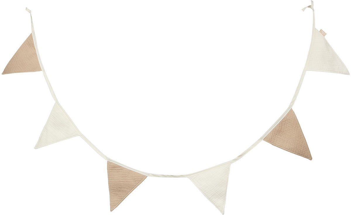 Jollein vlaggenlijn 200x17cm party collection biscuit ivory