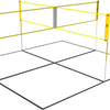 Umbro sportnet - spelletjes set - 168 x 400 cm - 4 vakken - volleybalnet - badminton - voetvolley - crossnet - zwart geel