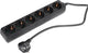 Multipresa Q-link - Cavo prolunga 6 vie con terra - 3 x 1,5 mmâ² - 5 m - nero