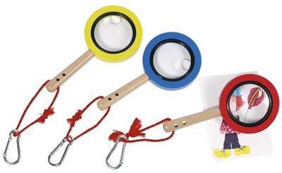 Goki wooden magnifying glass with carabiner,