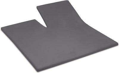 Cinderella - weekend - topper fitted sheet with split - 160x200 cm - up to 15 cm mattress height - 100% cotton - anthracite