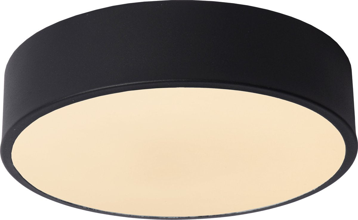 Lucide unar - lampada da soffitto (plafoniera) - ø 20 cm - led 3 stepdim - 1x12w 2700k - nero